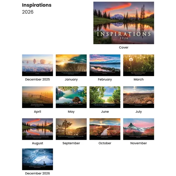 Inspirations Stapled Wall Calendar - Inspirations Stapled Wall Calendar - Image 1 of 2