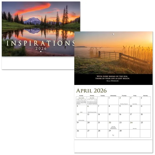 Inspirations Stapled Wall Calendar - Inspirations Stapled Wall Calendar - Image 2 of 2