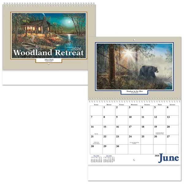 Full Color Woodland Retreat Spiral Wall Calendar - Full Color Woodland Retreat Spiral Wall Calendar - Image 2 of 2