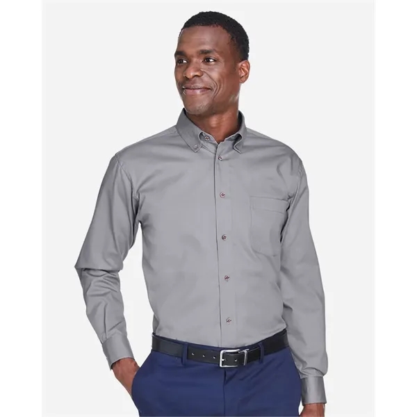 Harriton Men's Tall Easy Blend™ Twill Dress Shirt - Harriton Men's Tall Easy Blend™ Twill Dress Shirt - Image 0 of 10