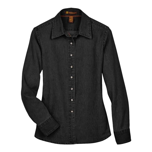 Harriton Women's Denim Shirt - Harriton Women's Denim Shirt - Image 5 of 6