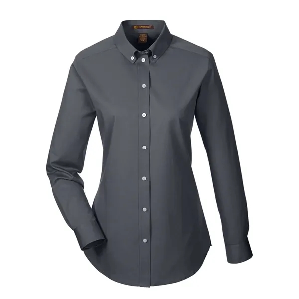 Harriton Women's Foundation Cotton Twill Shirt with Teflon - Harriton Women's Foundation Cotton Twill Shirt with Teflon - Image 2 of 5