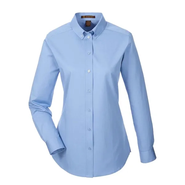 Harriton Women's Foundation Cotton Twill Shirt with Teflon - Harriton Women's Foundation Cotton Twill Shirt with Teflon - Image 4 of 5