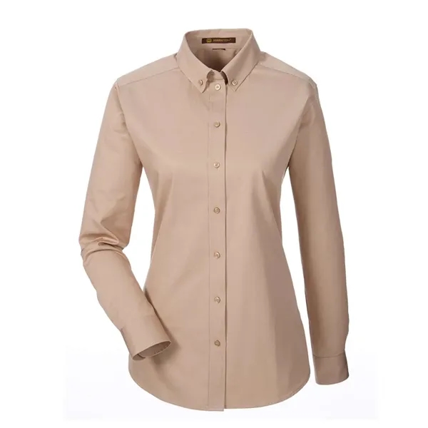 Harriton Women's Foundation Cotton Twill Shirt with Teflon - Harriton Women's Foundation Cotton Twill Shirt with Teflon - Image 5 of 5