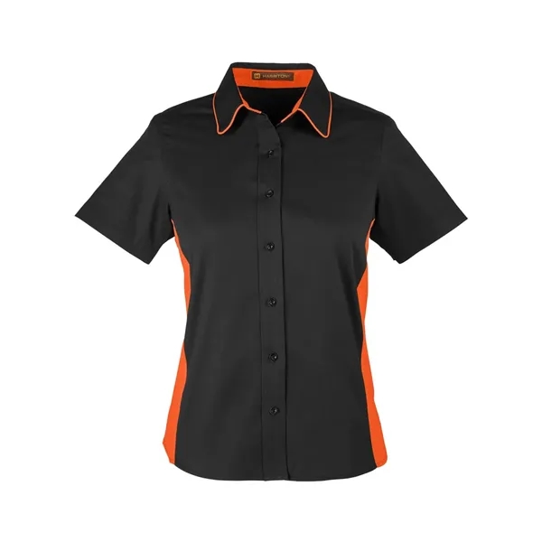 Harriton Women's Flash IL Colorblock Shirt - Harriton Women's Flash IL Colorblock Shirt - Image 5 of 12