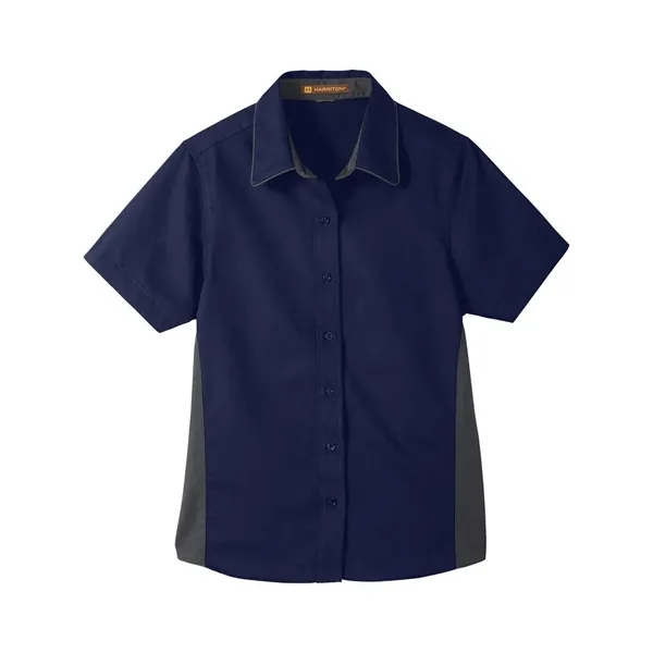 Harriton Women's Flash IL Colorblock Shirt - Harriton Women's Flash IL Colorblock Shirt - Image 7 of 12