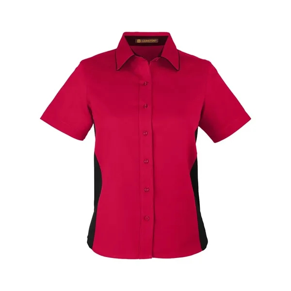 Harriton Women's Flash IL Colorblock Shirt - Harriton Women's Flash IL Colorblock Shirt - Image 9 of 12