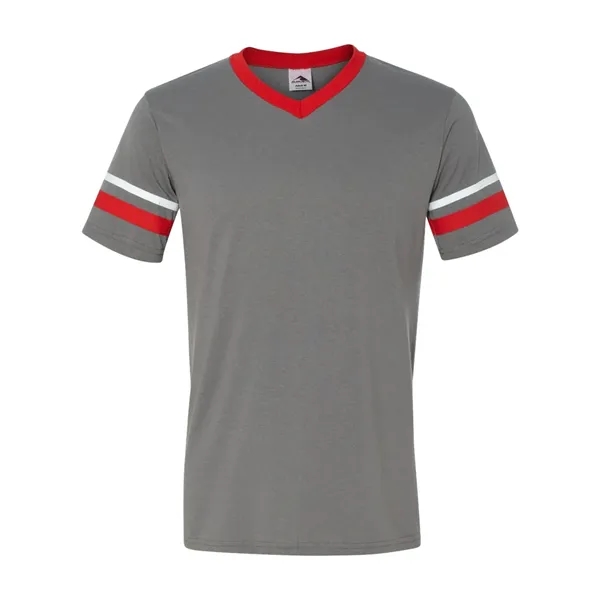 Augusta Sportswear V-Neck Jersey with Striped Sleeves - Augusta Sportswear V-Neck Jersey with Striped Sleeves - Image 20 of 72