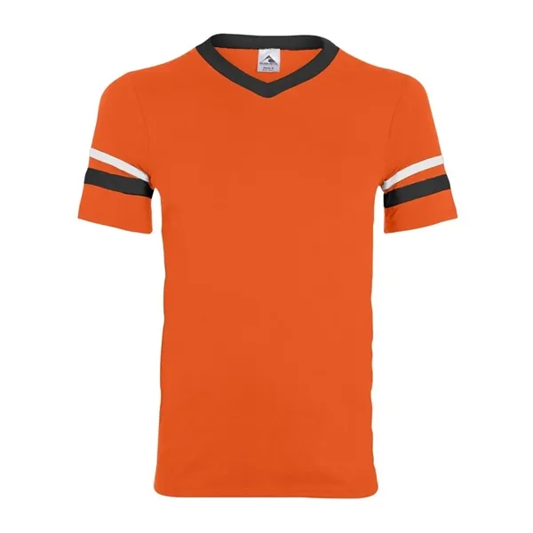 Augusta Sportswear V-Neck Jersey with Striped Sleeves - Augusta Sportswear V-Neck Jersey with Striped Sleeves - Image 40 of 72