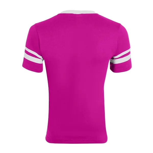 Augusta Sportswear V-Neck Jersey with Striped Sleeves - Augusta Sportswear V-Neck Jersey with Striped Sleeves - Image 48 of 72