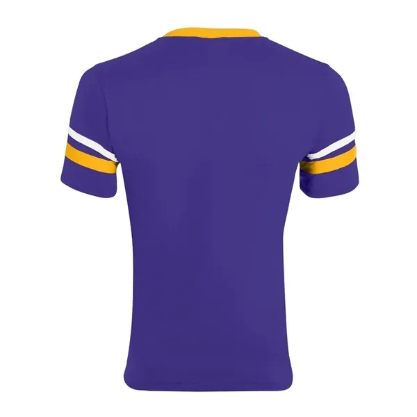 Augusta Sportswear V-Neck Jersey with Striped Sleeves - Augusta Sportswear V-Neck Jersey with Striped Sleeves - Image 51 of 72