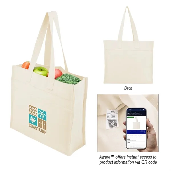 Aware™ 4 Oz. Recycled Cotton Tote Bag - Aware™ 4 Oz. Recycled Cotton Tote Bag - Image 0 of 10