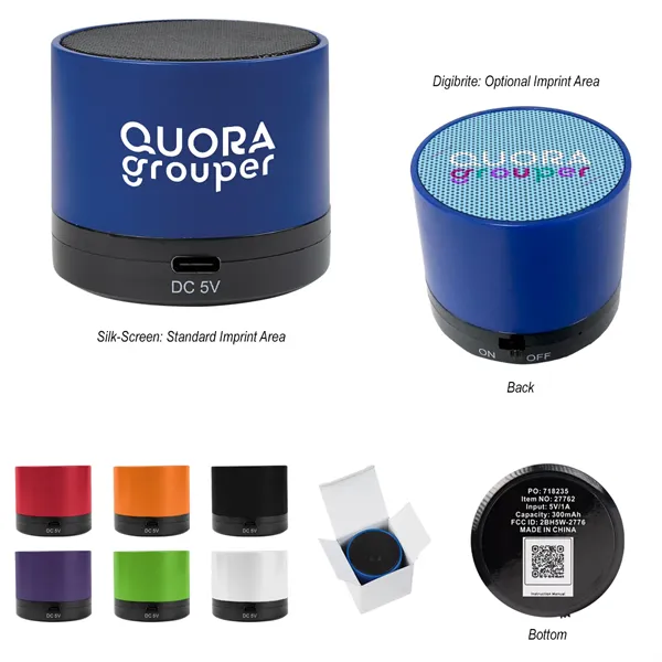 Wireless Mini Cylinder Speaker 2.0 - Wireless Mini Cylinder Speaker 2.0 - Image 0 of 12