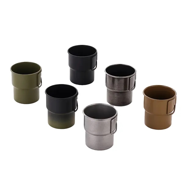 11oz Stainless Steel Outdoors Camping Cup Foldable Handles - 11oz Stainless Steel Outdoors Camping Cup Foldable Handles - Image 2 of 4