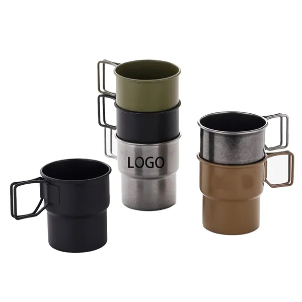 11oz Stainless Steel Outdoors Camping Cup Foldable Handles - 11oz Stainless Steel Outdoors Camping Cup Foldable Handles - Image 3 of 4