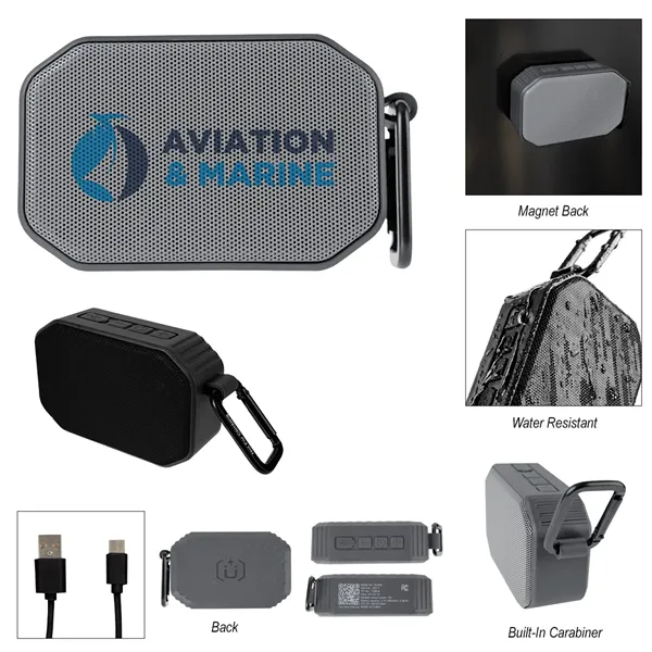 Mini Magnet Speaker With Carabiner - Mini Magnet Speaker With Carabiner - Image 0 of 2