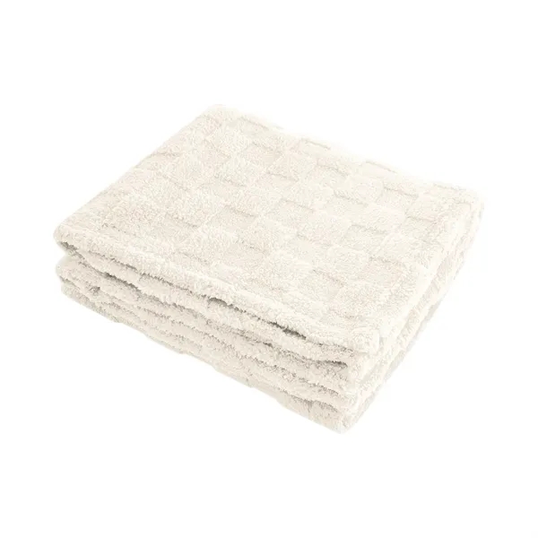 rPET Checkered Sherpa Blanket - rPET Checkered Sherpa Blanket - Image 3 of 10