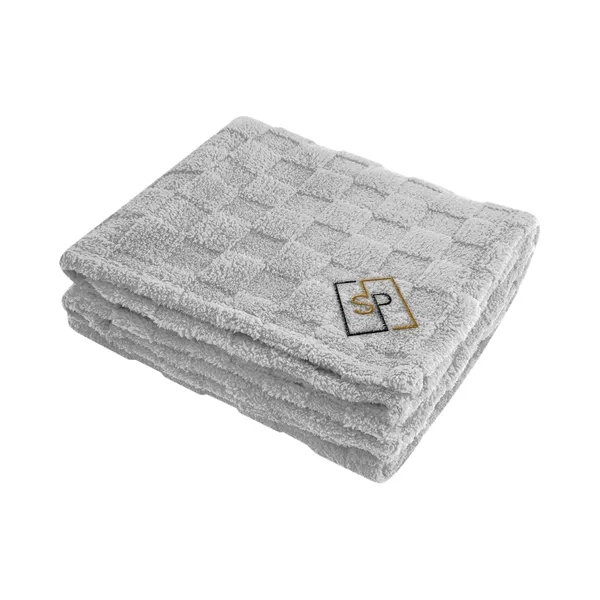 rPET Checkered Sherpa Blanket - rPET Checkered Sherpa Blanket - Image 6 of 10