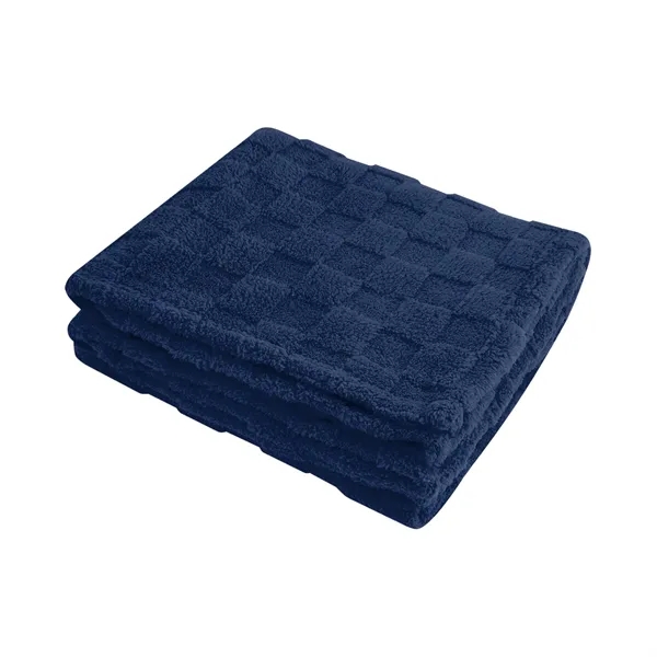 rPET Checkered Sherpa Blanket - rPET Checkered Sherpa Blanket - Image 7 of 10