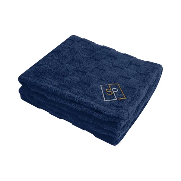 rPET Checkered Sherpa Blanket - rPET Checkered Sherpa Blanket - Image 8 of 10