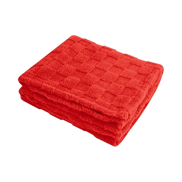 rPET Checkered Sherpa Blanket - rPET Checkered Sherpa Blanket - Image 10 of 10