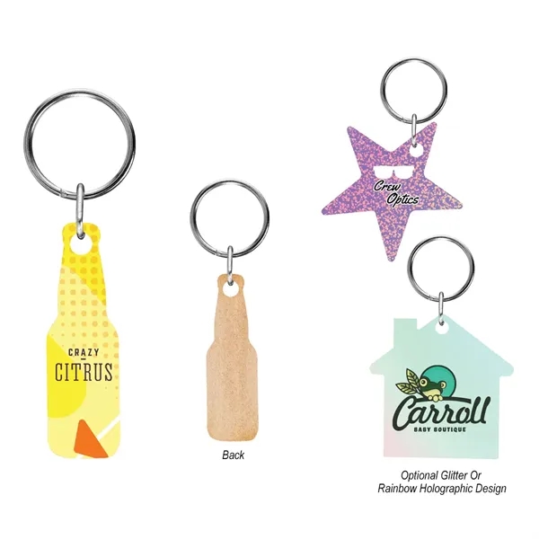 Full Color Wood Key Tag - 2"