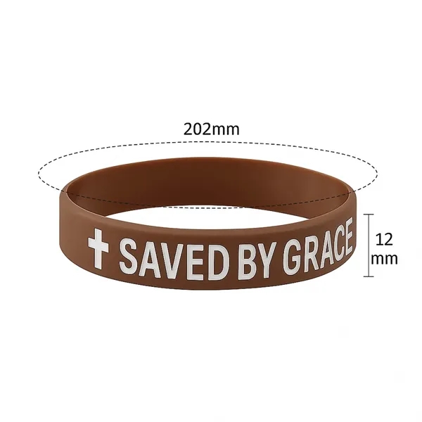 Adult Silicone Cross Bible Wristband - Adult Silicone Cross Bible Wristband - Image 2 of 3