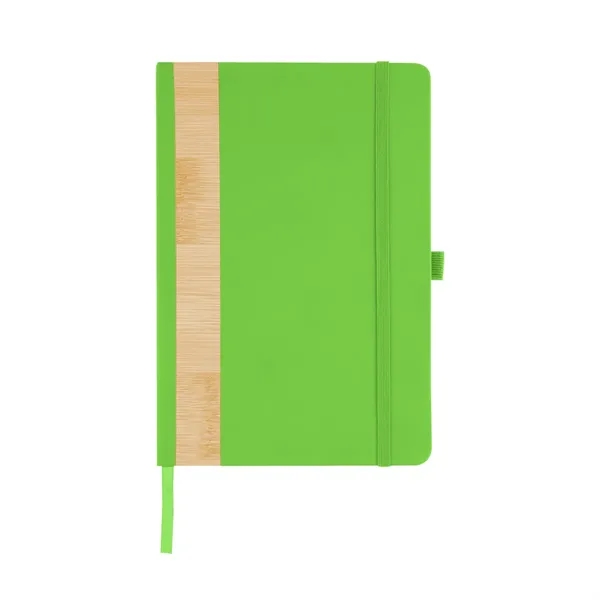 Custom Recycled PU And Bamboo Accent Journal