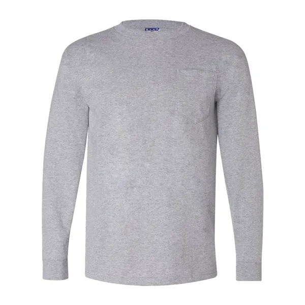 Bayside Unisex Union-Made Long Sleeve Pocket T-Shirt - Bayside Unisex Union-Made Long Sleeve Pocket T-Shirt - Image 4 of 18