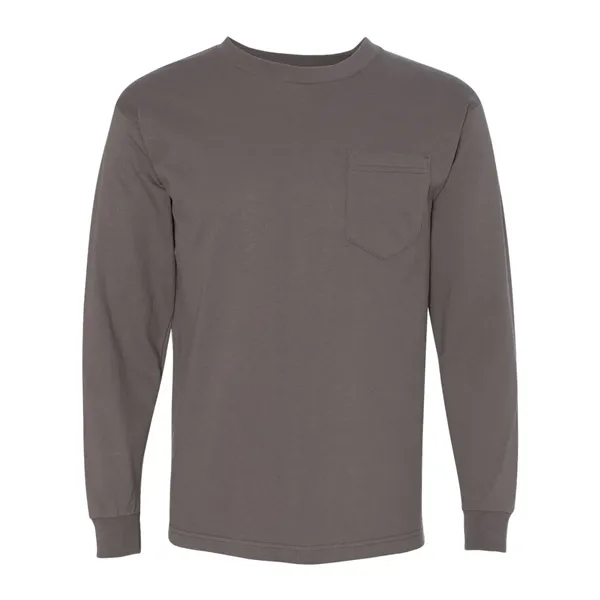 Bayside Unisex USA-Made Long Sleeve Pocket T-Shirt - Bayside Unisex USA-Made Long Sleeve Pocket T-Shirt - Image 7 of 29