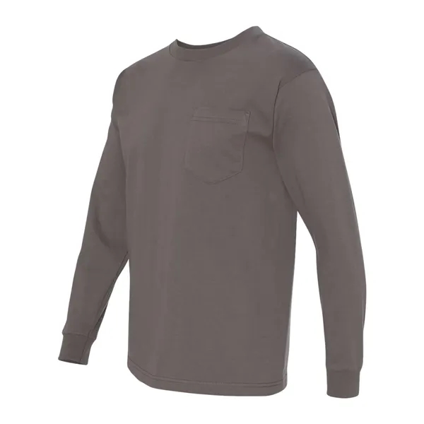 Bayside Unisex USA-Made Long Sleeve Pocket T-Shirt - Bayside Unisex USA-Made Long Sleeve Pocket T-Shirt - Image 8 of 29