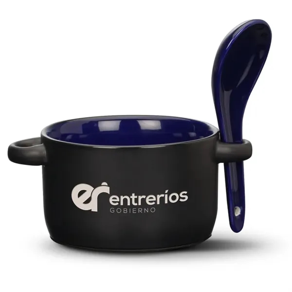 Merritt Soup Mug & Spoon - Deep Etch - Merritt Soup Mug & Spoon - Deep Etch - Image 3 of 15