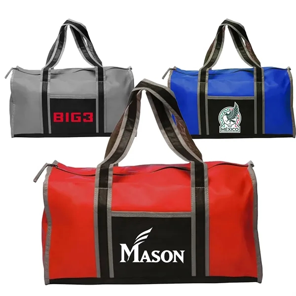 Non-Woven Gym Duffel Bags (17.5" x 9.25") - Non-Woven Gym Duffel Bags (17.5" x 9.25") - Image 0 of 3
