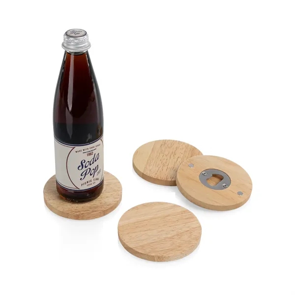 Coasters with Bottle Openers Set of 4 - Coasters with Bottle Openers Set of 4 - Image 1 of 5