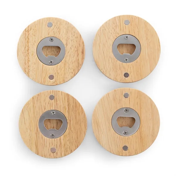 Coasters with Bottle Openers Set of 4 - Coasters with Bottle Openers Set of 4 - Image 2 of 5