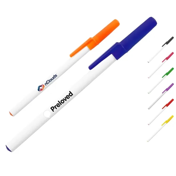 Promotional Ballpoint Pen w/ Colored cap & Accent - Promotional Ballpoint Pen w/ Colored cap & Accent - Image 0 of 10