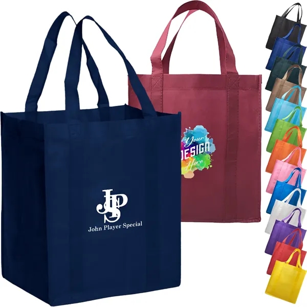 Non-Woven Reusable Gusset Tote Bag USA Decorated (13x10x15) - Non-Woven Reusable Gusset Tote Bag USA Decorated (13x10x15) - Image 0 of 33