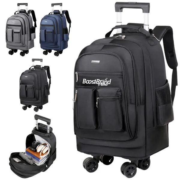 Wheeled Rolling Backpack Laptop Travel Bag - Wheeled Rolling Backpack Laptop Travel Bag - Image 0 of 7