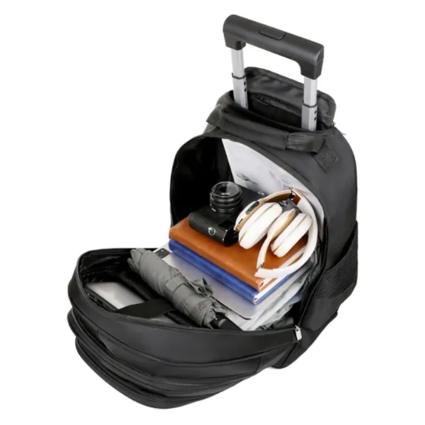 Wheeled Rolling Backpack Laptop Travel Bag - Wheeled Rolling Backpack Laptop Travel Bag - Image 3 of 7