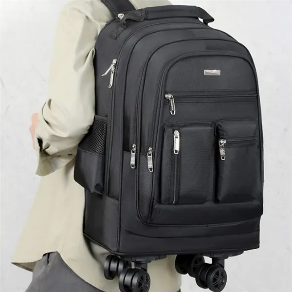 Wheeled Rolling Backpack Laptop Travel Bag - Wheeled Rolling Backpack Laptop Travel Bag - Image 6 of 7