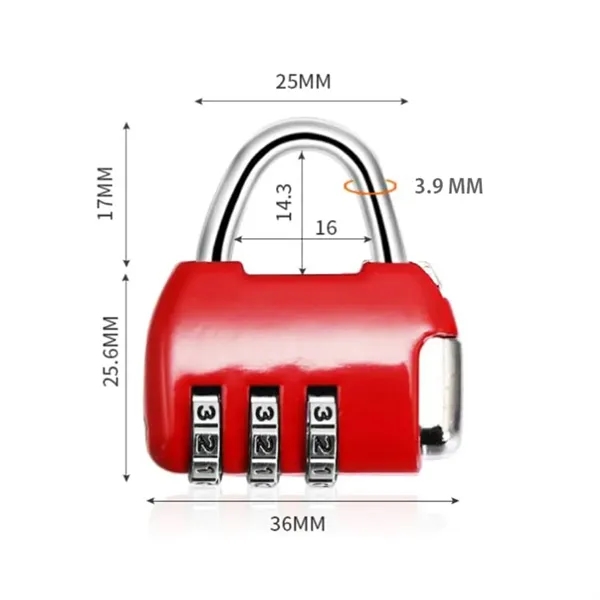 Travel Combination Lock Secure Luggage Padlock - Travel Combination Lock Secure Luggage Padlock - Image 1 of 5