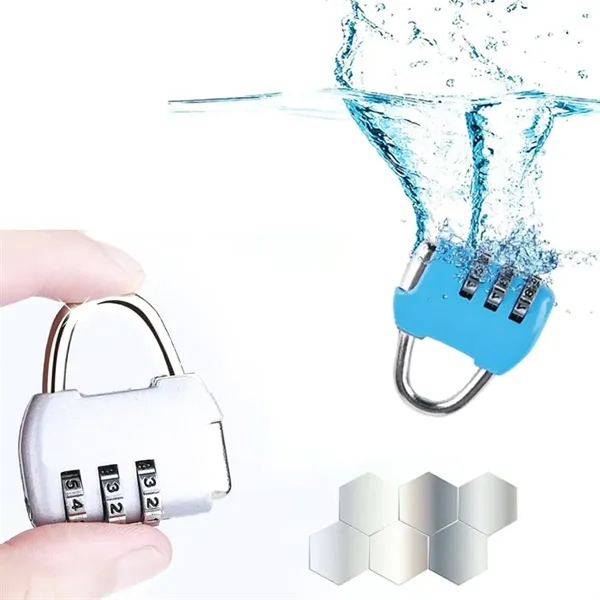 Travel Combination Lock Secure Luggage Padlock - Travel Combination Lock Secure Luggage Padlock - Image 3 of 5