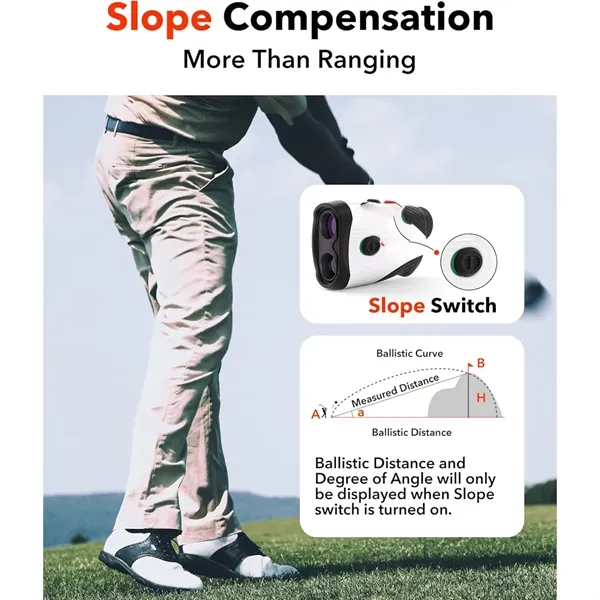 1200 Yards Laser Golf Rangefinder with Slope - 1200 Yards Laser Golf Rangefinder with Slope - Image 3 of 4