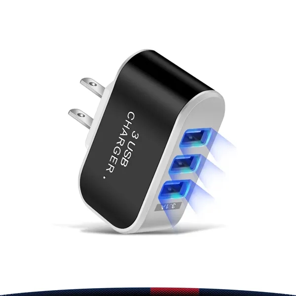 Trevolt 3-Port LED USB Wall Charger - Trevolt 3-Port LED USB Wall Charger - Image 1 of 5