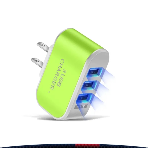 Trevolt 3-Port LED USB Wall Charger - Trevolt 3-Port LED USB Wall Charger - Image 3 of 5