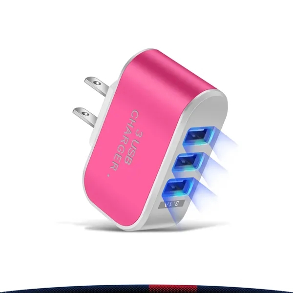 Trevolt 3-Port LED USB Wall Charger - Trevolt 3-Port LED USB Wall Charger - Image 5 of 5