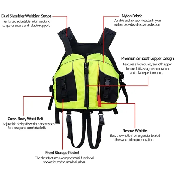 Beetle Adult One-Size Adjustable Sports Life Jacket - Beetle Adult One-Size Adjustable Sports Life Jacket - Image 3 of 5