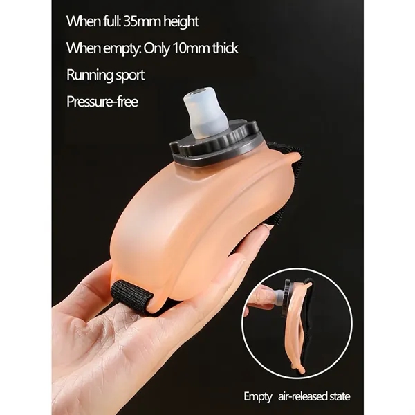 7 OZ Silicone Foldable Wrist Outdoor Portable Water Bottle - 7 OZ Silicone Foldable Wrist Outdoor Portable Water Bottle - Image 2 of 10