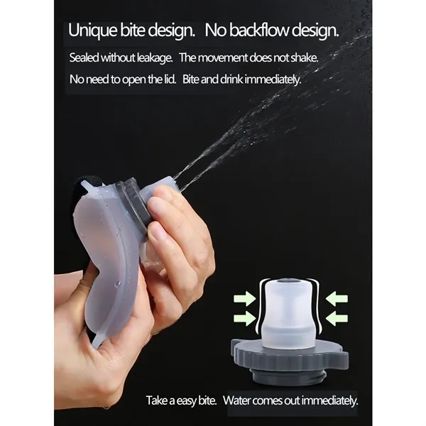7 OZ Silicone Foldable Wrist Outdoor Portable Water Bottle - 7 OZ Silicone Foldable Wrist Outdoor Portable Water Bottle - Image 3 of 10