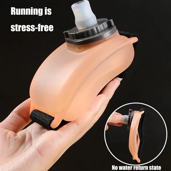 7 OZ Silicone Foldable Wrist Outdoor Portable Water Bottle - 7 OZ Silicone Foldable Wrist Outdoor Portable Water Bottle - Image 4 of 10